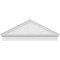 Ekena Millwork Peaked Cap Sunburst Architectural PVC Combination Pediment, 48"W x 18-7/8"H x 2-3/4"P (Pitch 6/12) PEDPC048X190PKC01 - alternate 2